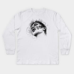 Crying woman Kids Long Sleeve T-Shirt